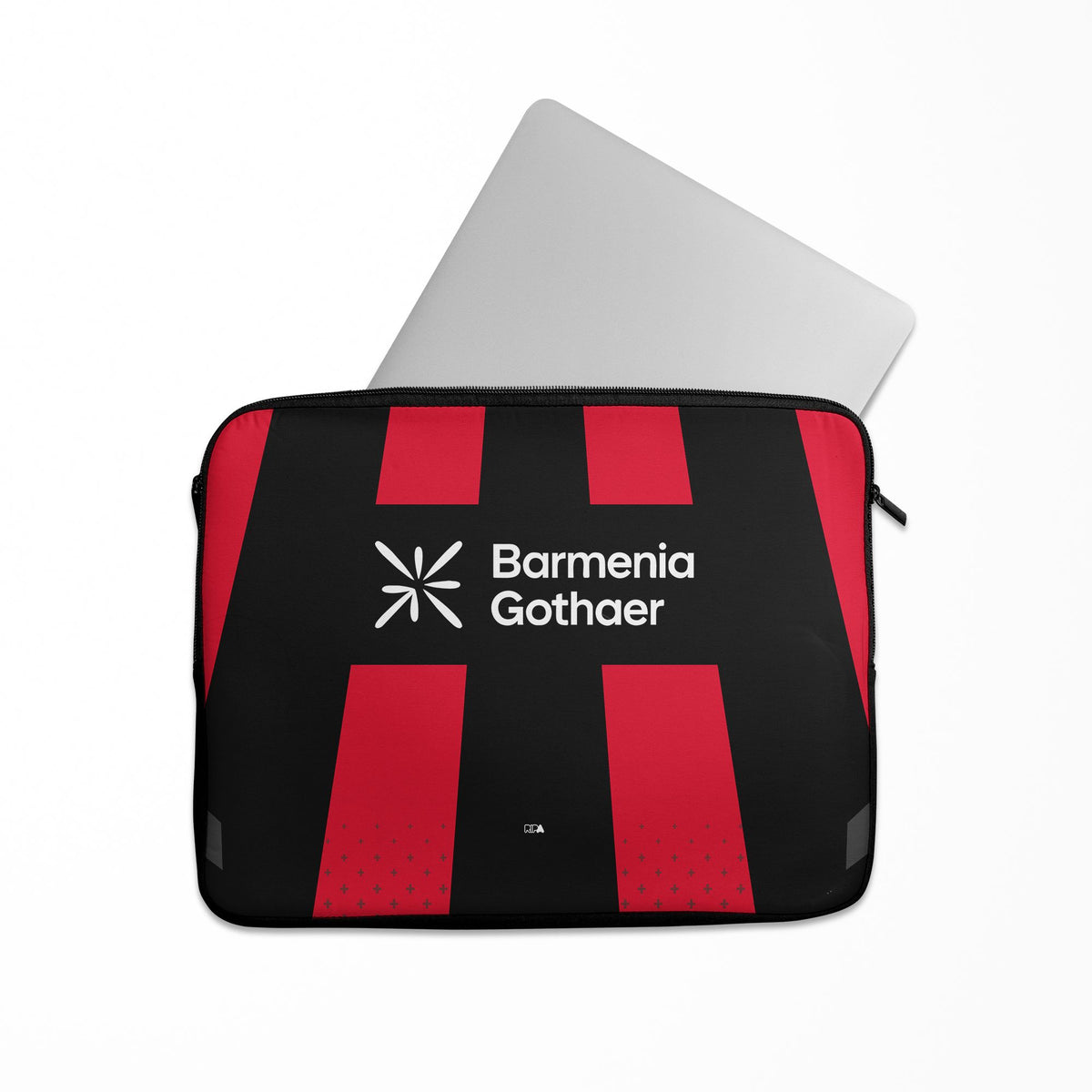 Laptop sleeve with the Bayer 04 Leverkusen 2026-27 Home football shirt design by RIPA Football