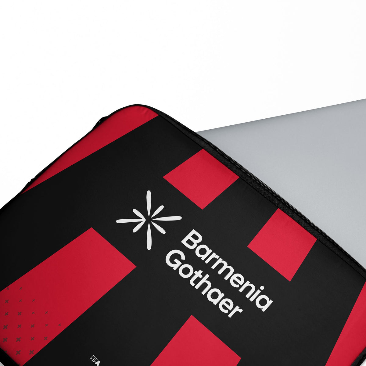Laptop sleeve with the Bayer 04 Leverkusen 2026-27 Home football shirt design by RIPA Football