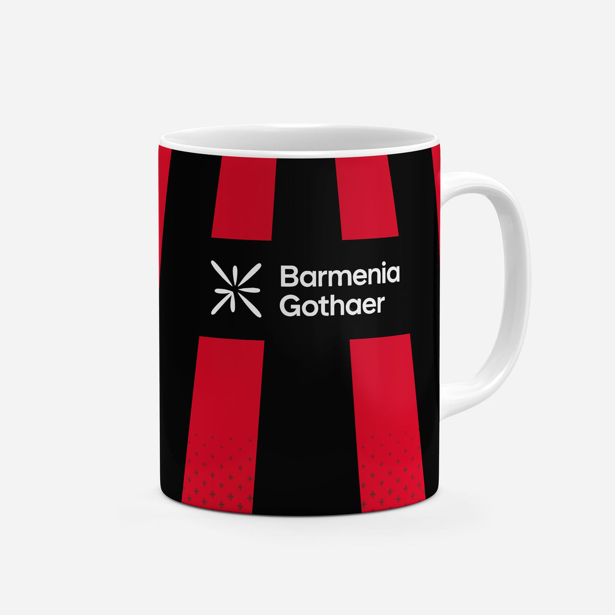 Mug with the Bayer 04 Leverkusen 2026-27 Home football shirt design by RIPA Football