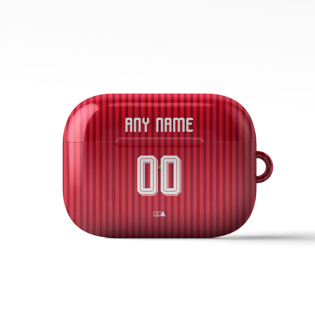 AirPods case with the Bayern Munich 2026-27 Home football shirt design by RIPA Football