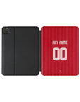 iPad case with the Bayern Munich 2026-27 Home football shirt design by RIPA Football