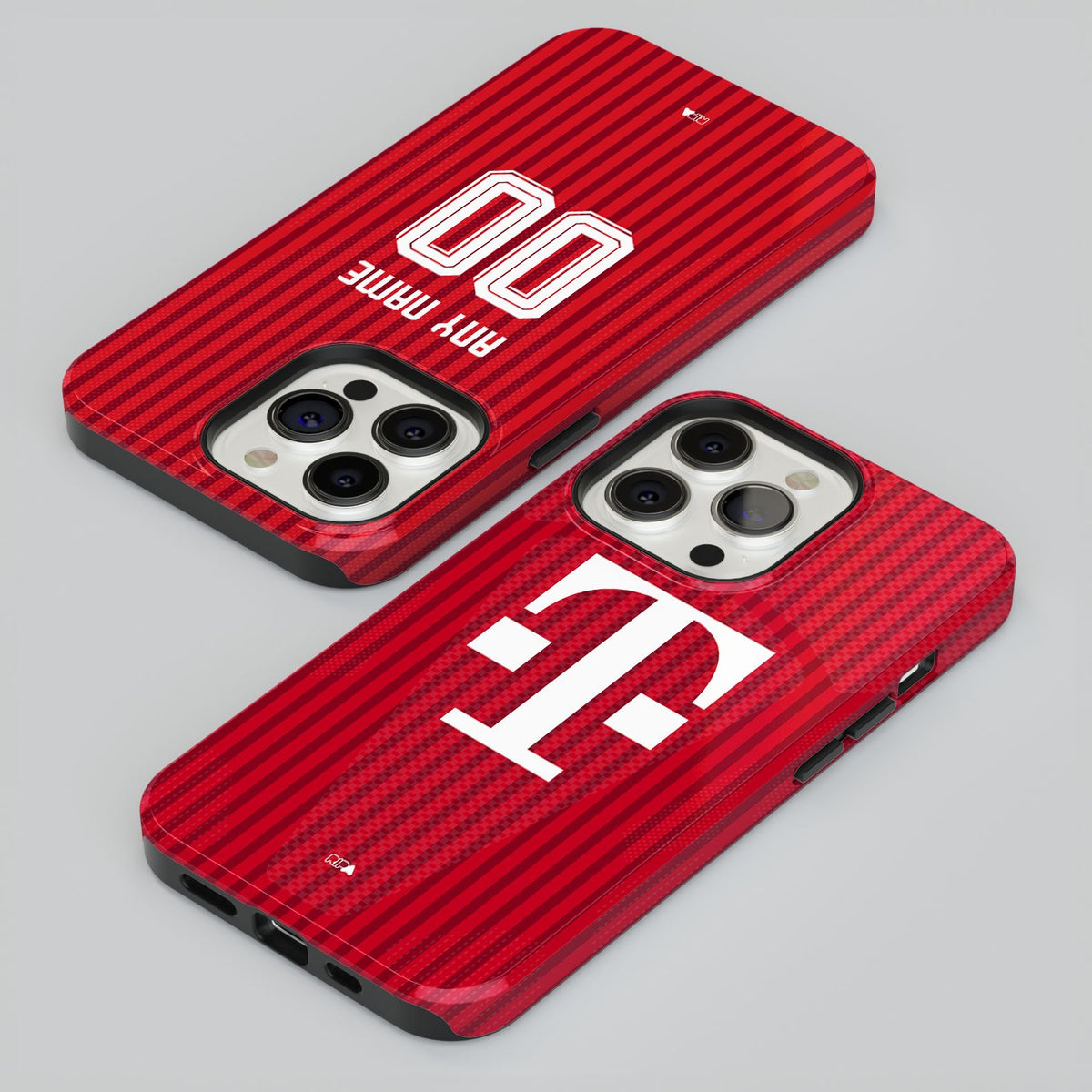 Phone case with the Bayern Munich 2026-27 Home football shirt design by RIPA Football