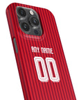 Phone case with the Bayern Munich 2026-27 Home football shirt design by RIPA Football
