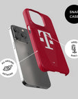 Phone case with the Bayern Munich 2026-27 Home football shirt design by RIPA Football