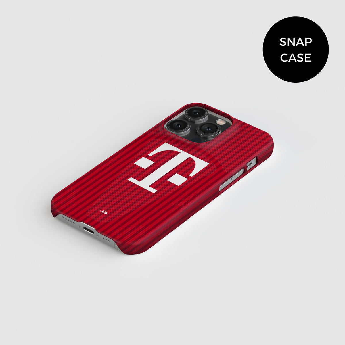 Phone case with the Bayern Munich 2026-27 Home football shirt design by RIPA Football