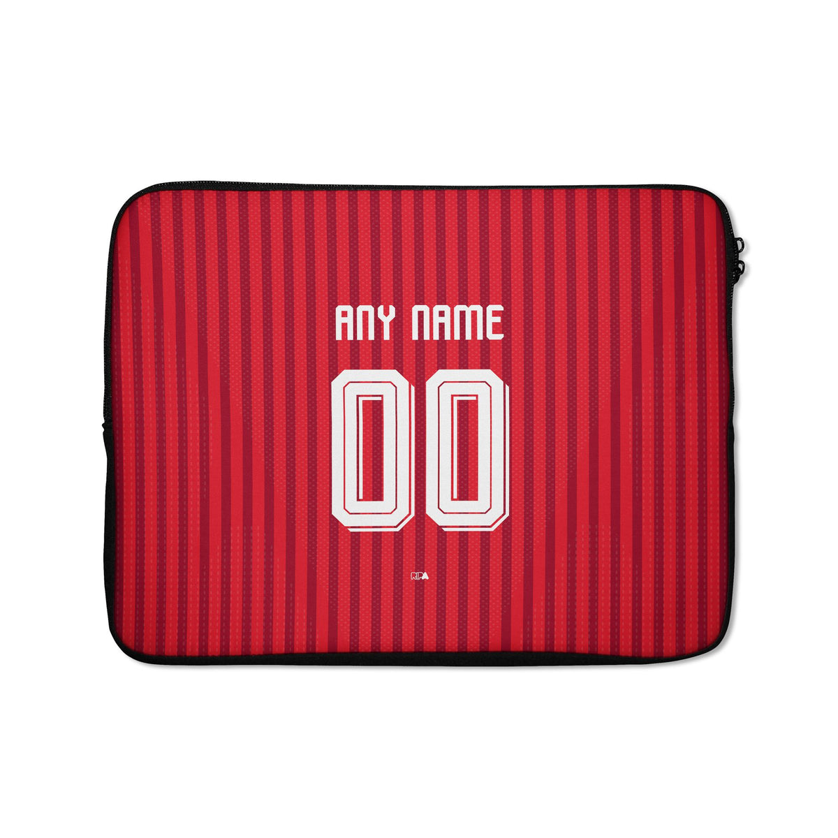 Laptop sleeve with the Bayern Munich 2026-27 Home football shirt design by RIPA Football
