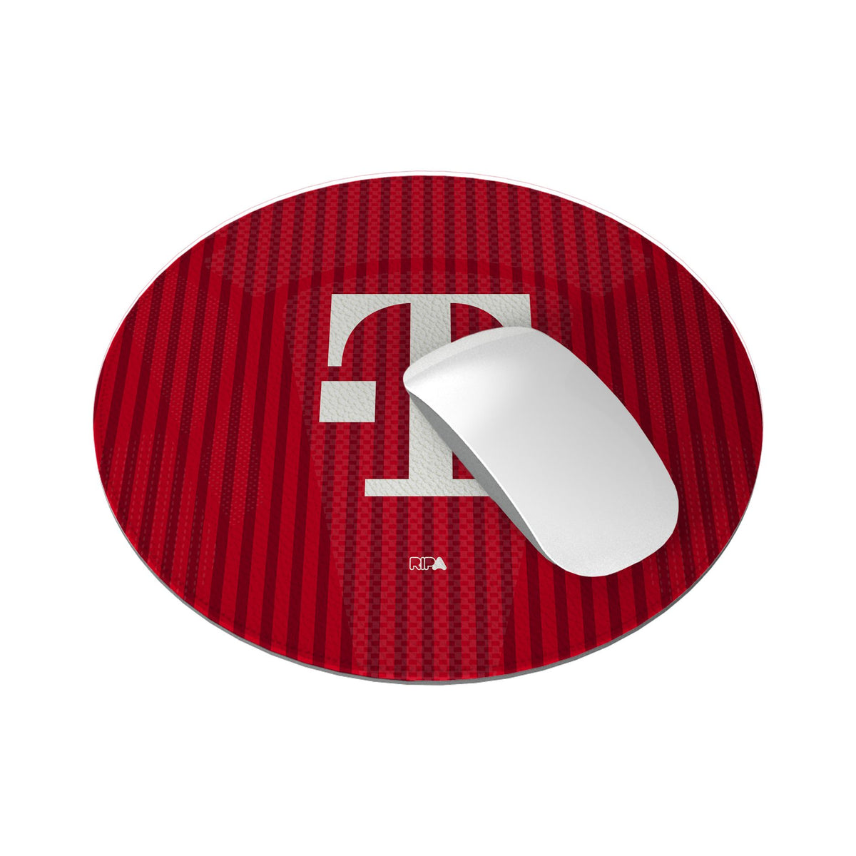 Mouse pad with the Bayern Munich 2026-27 Home football shirt design by RIPA Football