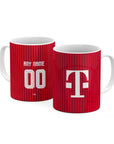 Mug with the Bayern Munich 2026-27 Home football shirt design by RIPA Football