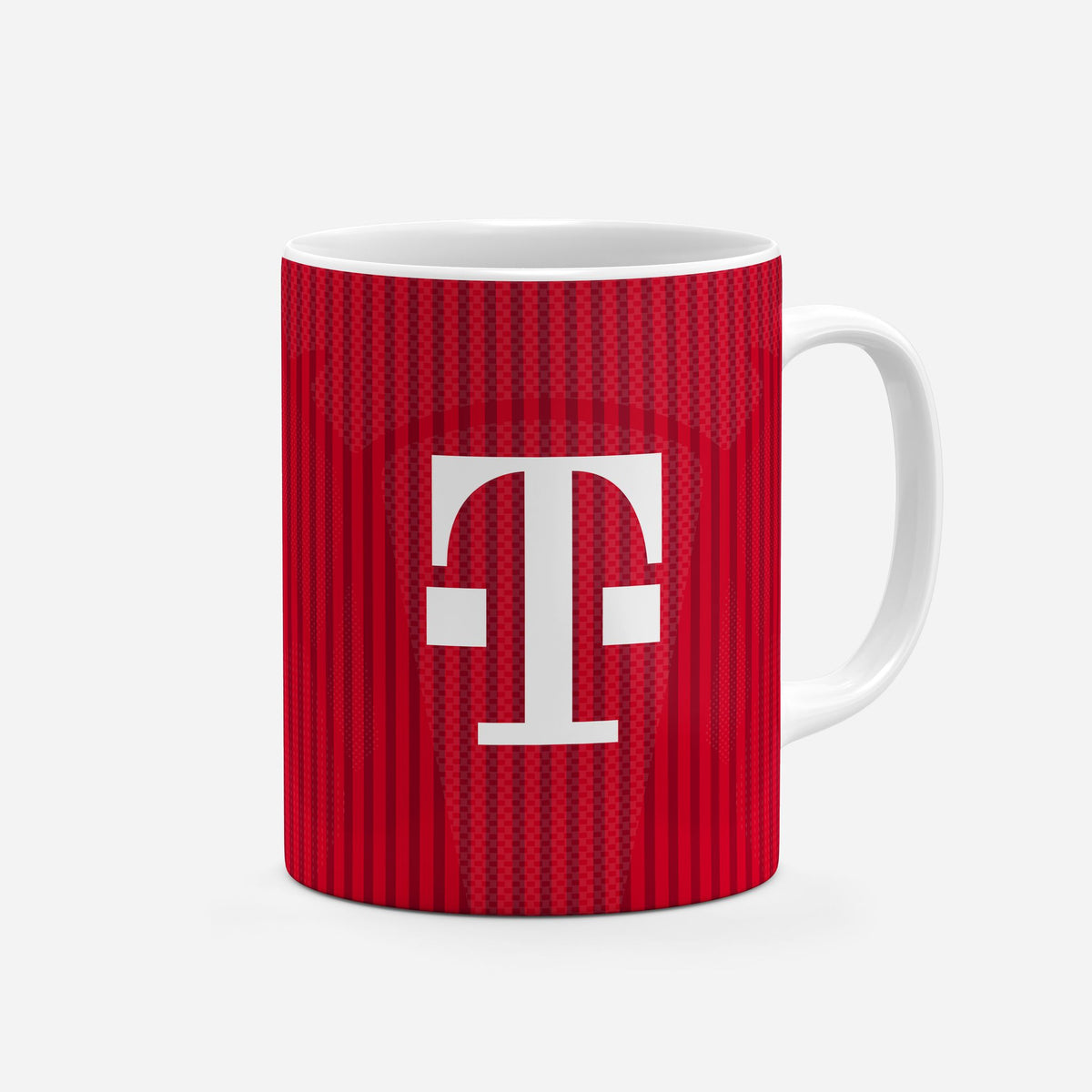 Mug with the Bayern Munich 2026-27 Home football shirt design by RIPA Football