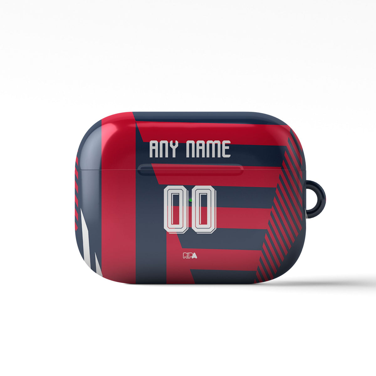 AirPods case with the Bayern Munich 2026-27 Prematch football shirt design by RIPA Football