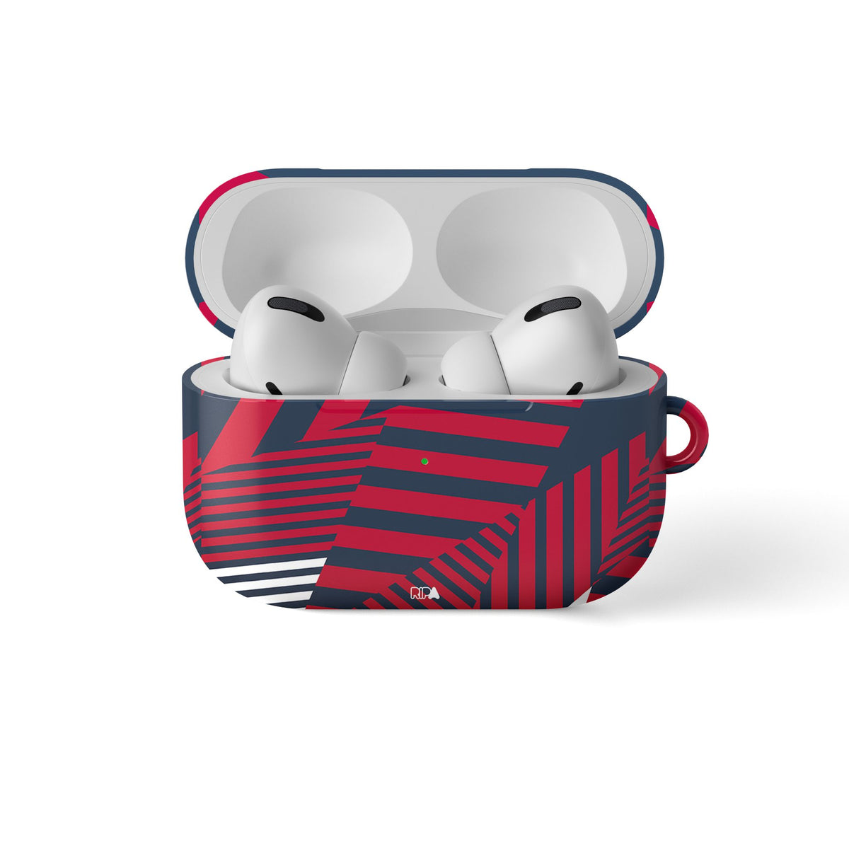 AirPods case with the Bayern Munich 2026-27 Prematch football shirt design by RIPA Football