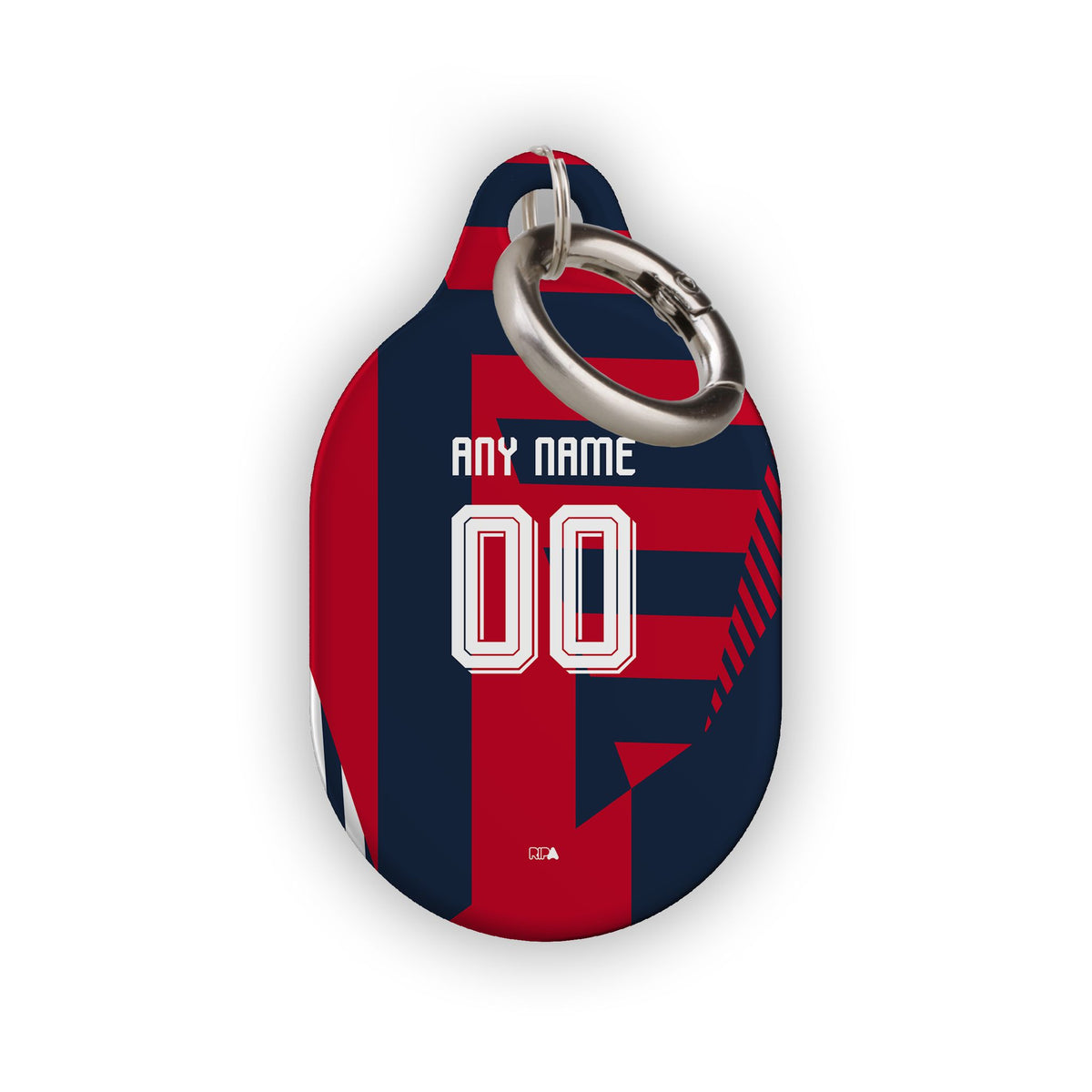 AirTag holder with the Bayern Munich 2026-27 Prematch football shirt design by RIPA Football
