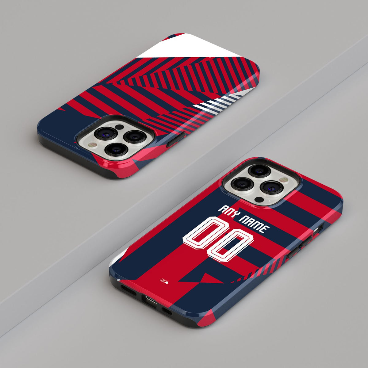 Phone case with the Bayern Munich 2026-27 Prematch football shirt design by RIPA Football