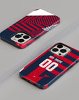 Phone case with the Bayern Munich 2026-27 Prematch football shirt design by RIPA Football
