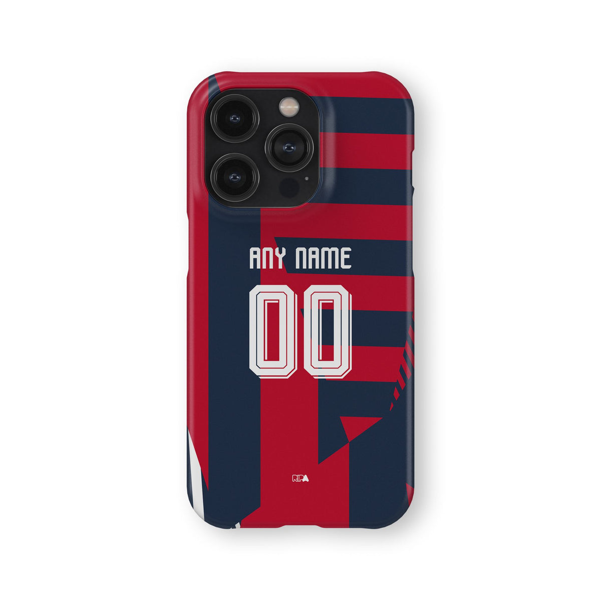 Phone case with the Bayern Munich 2026-27 Prematch football shirt design by RIPA Football
