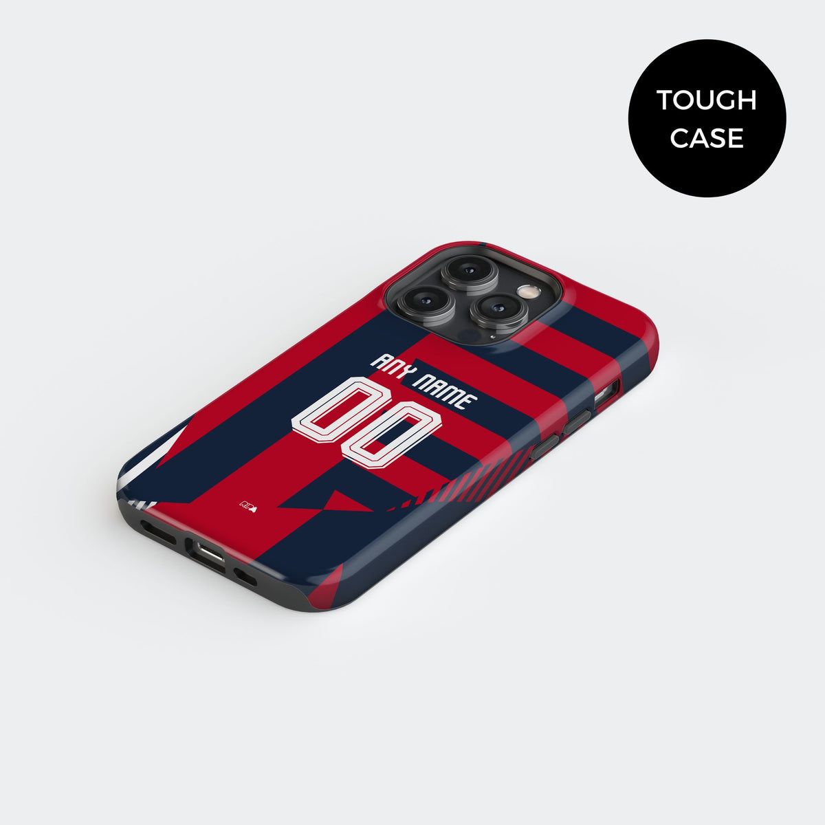 Phone case with the Bayern Munich 2026-27 Prematch football shirt design by RIPA Football