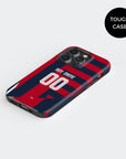 Phone case with the Bayern Munich 2026-27 Prematch football shirt design by RIPA Football