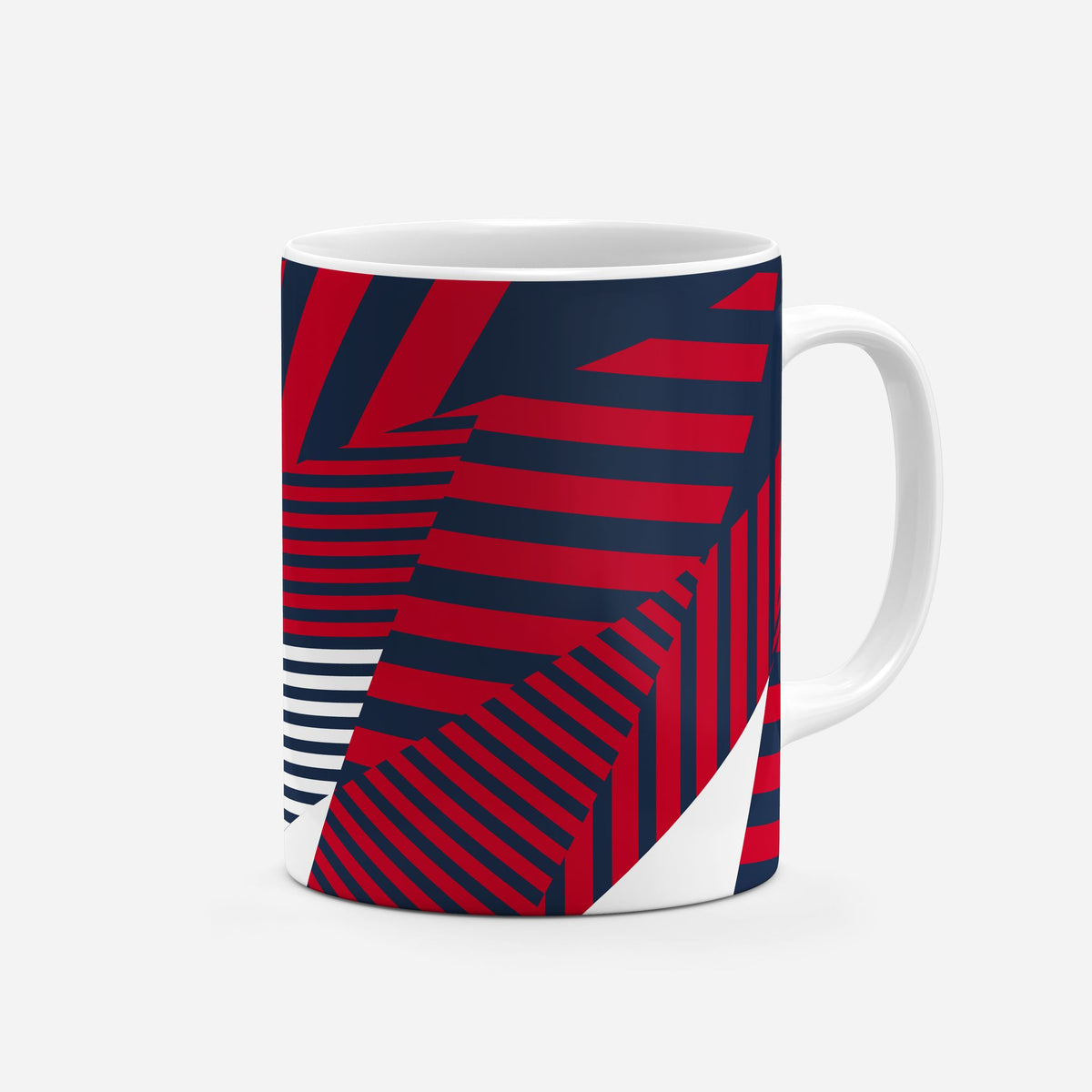 Mug with the Bayern Munich 2026-27 Prematch football shirt design by RIPA Football