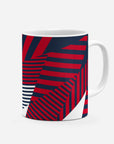 Mug with the Bayern Munich 2026-27 Prematch football shirt design by RIPA Football