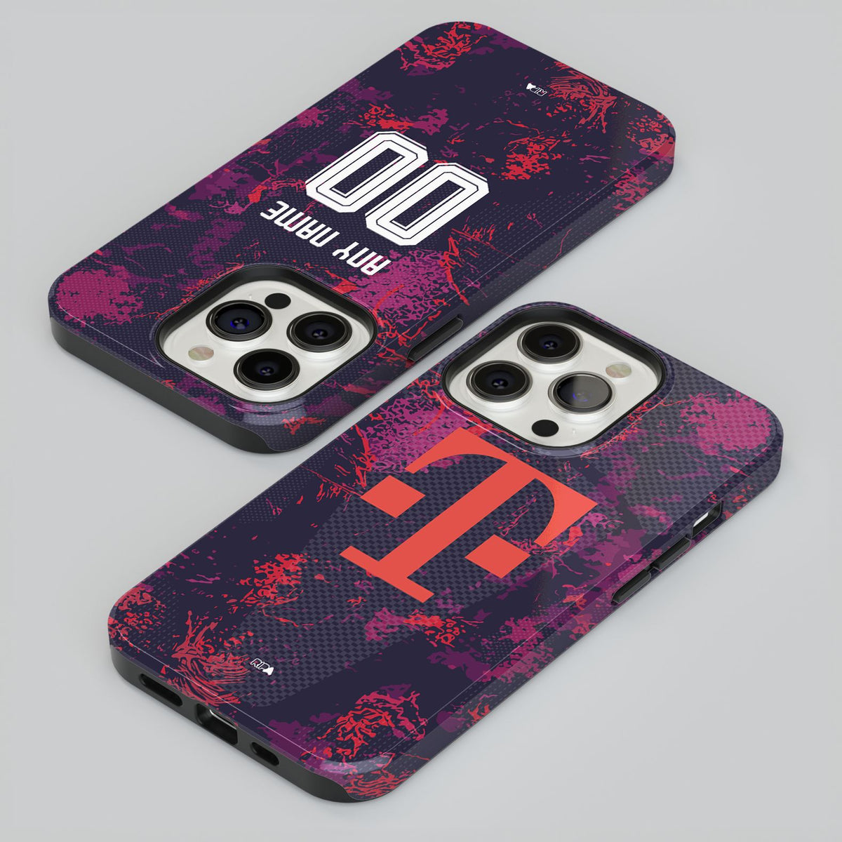 Phone case with the Bayern Munich 2026-27 Third football shirt design by RIPA Football