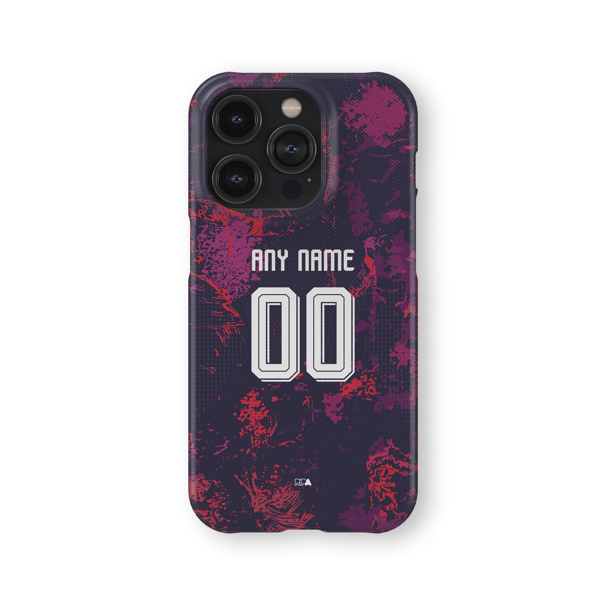 Phone case with the Bayern Munich 2026-27 Third football shirt design by RIPA Football