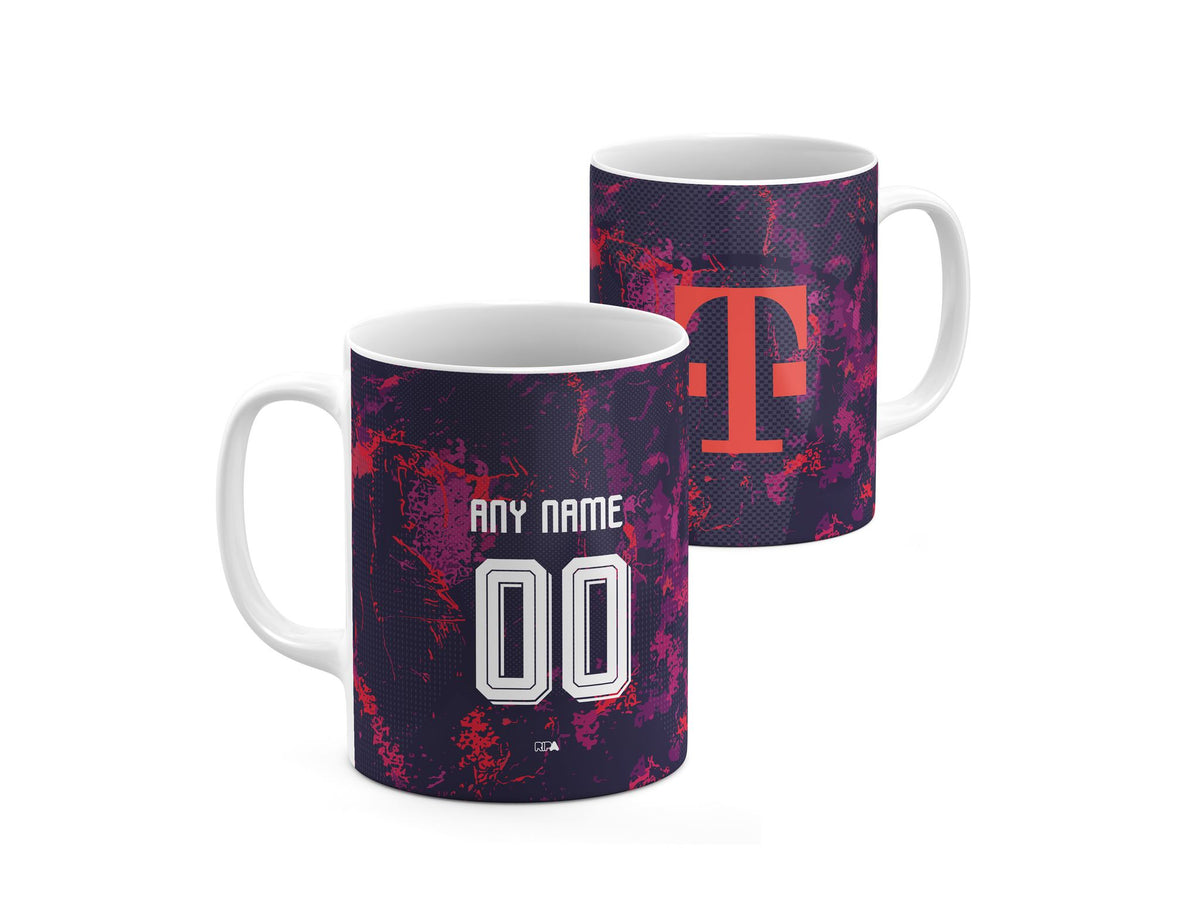 Mug with the Bayern Munich 2026-27 Third football shirt design by RIPA Football