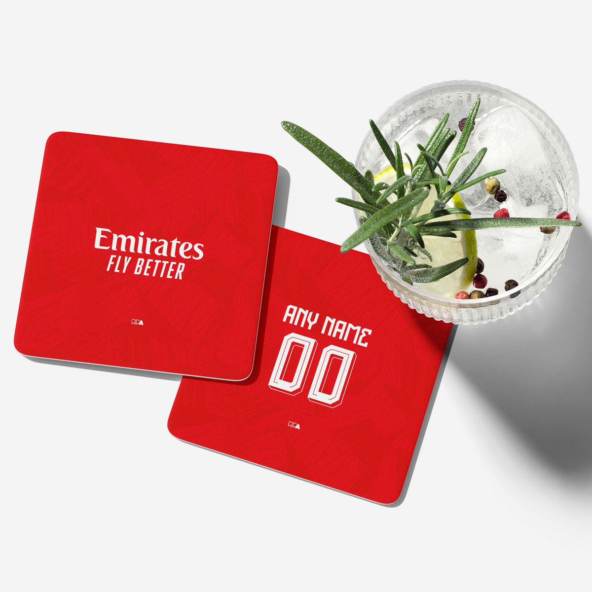 Coaster with the Benfica 2026-27 Home football shirt design by RIPA Football