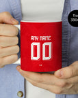 Mug with the Benfica 2026-27 Home football shirt design by RIPA Football