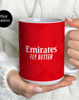 Mug with the Benfica 2026-27 Home football shirt design by RIPA Football