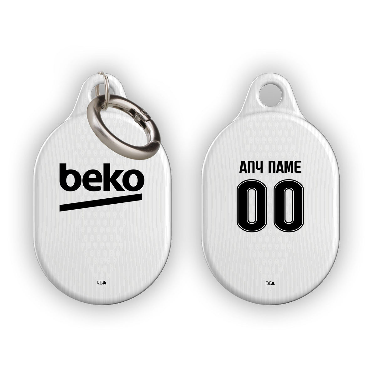 AirTag holder with the Besiktas 2026-27 Home football shirt design by RIPA Football