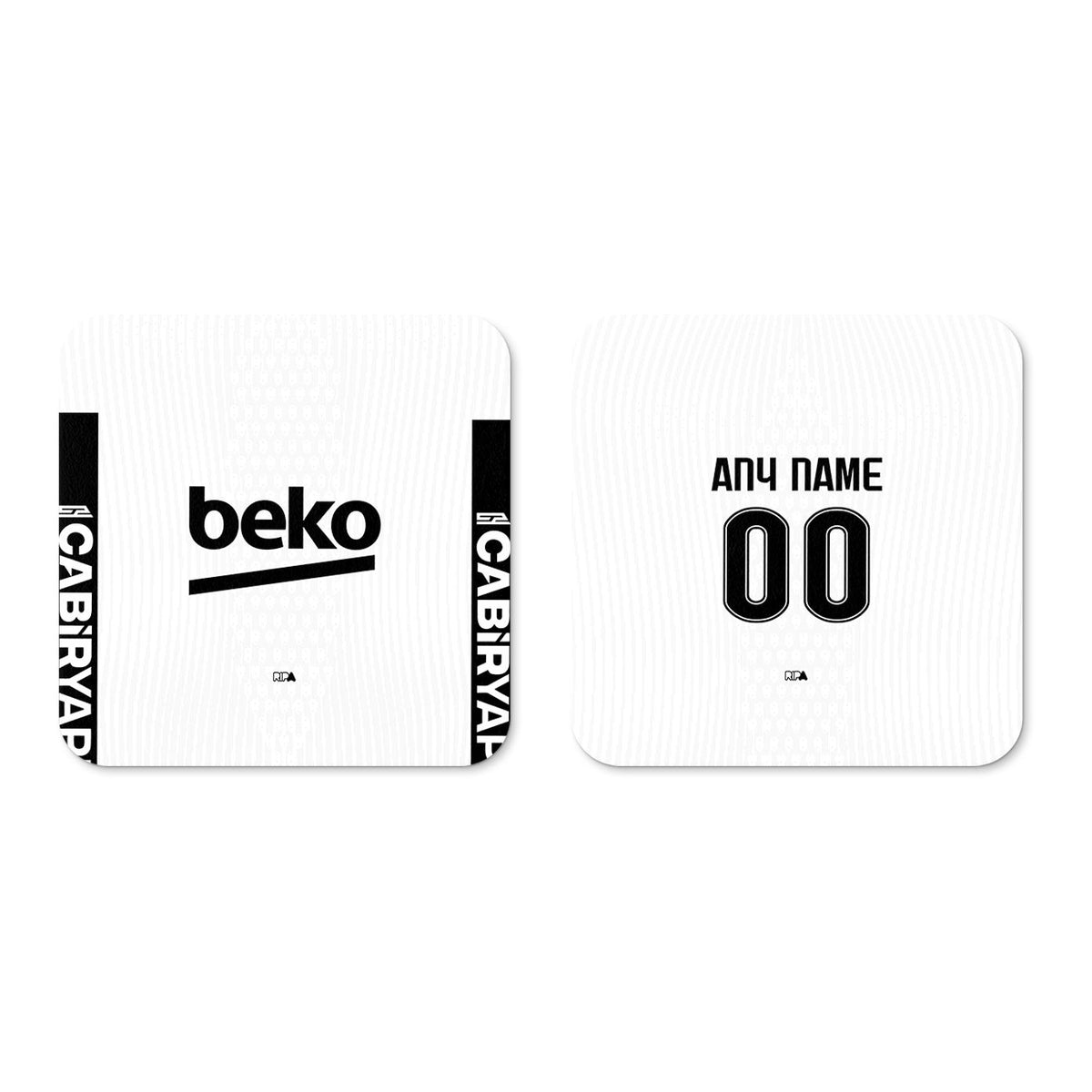 Coaster with the Besiktas 2026-27 Home football shirt design by RIPA Football