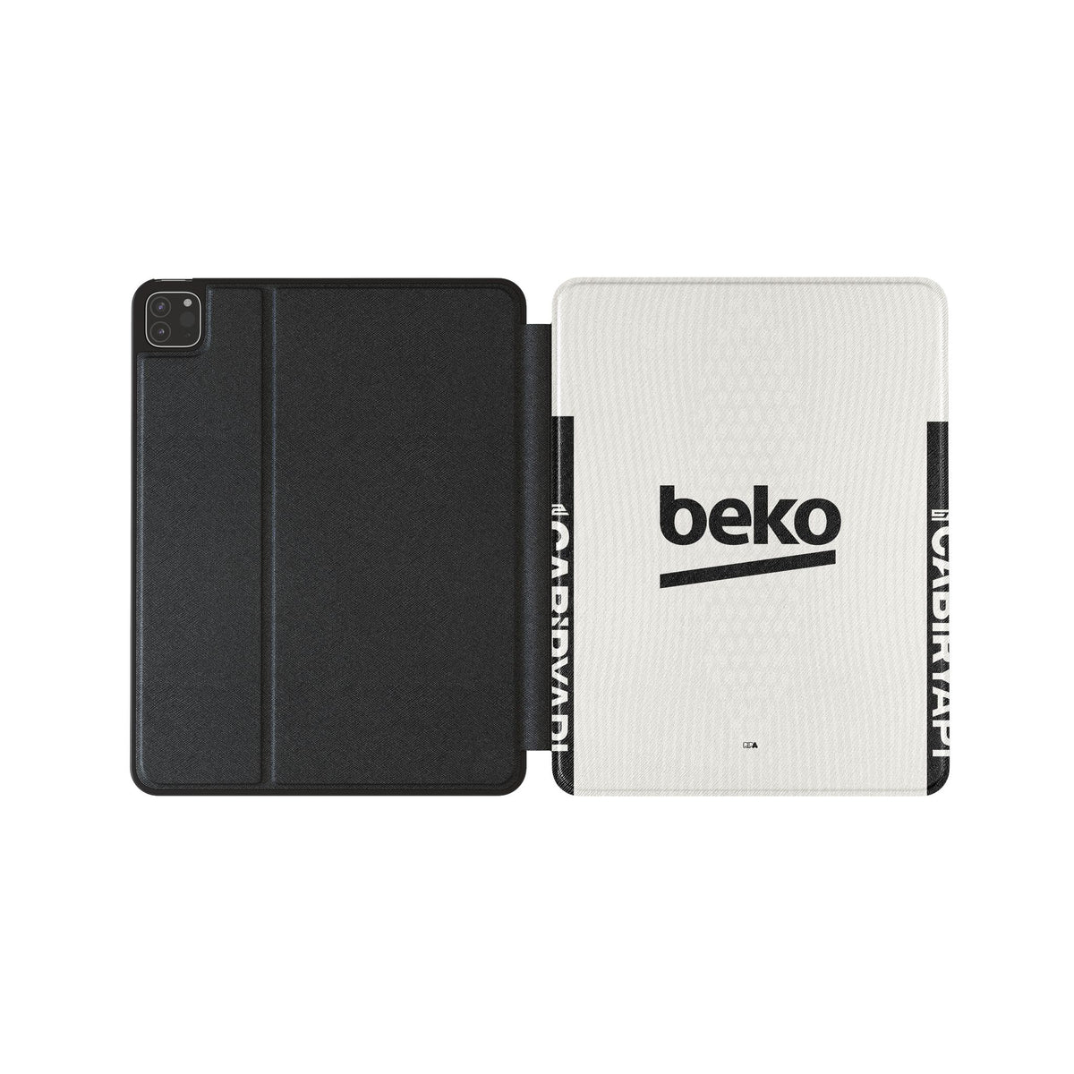 iPad case with the Besiktas 2026-27 Home football shirt design by RIPA Football