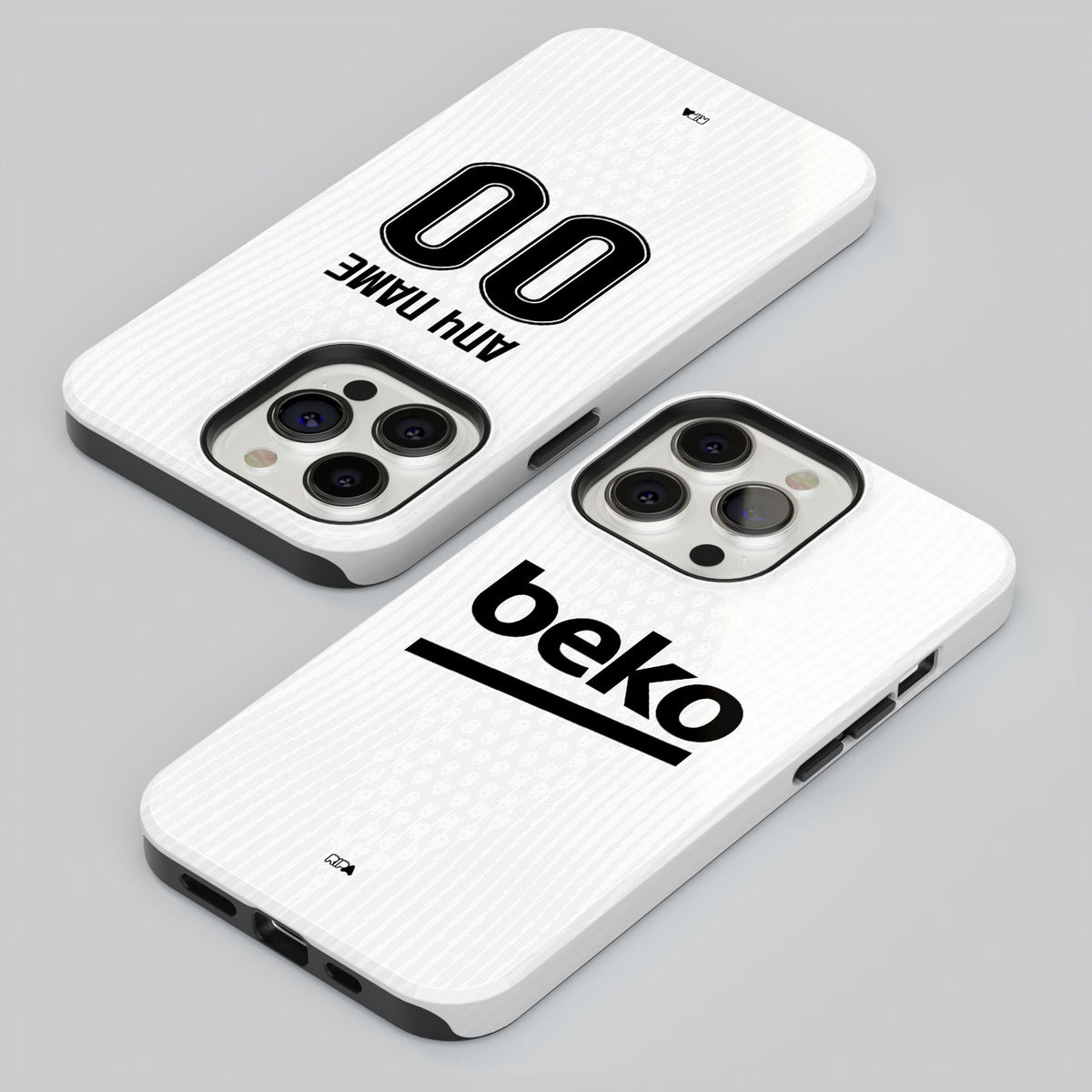 Phone case with the Besiktas 2026-27 Home football shirt design by RIPA Football