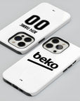 Phone case with the Besiktas 2026-27 Home football shirt design by RIPA Football