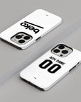Phone case with the Besiktas 2026-27 Home football shirt design by RIPA Football