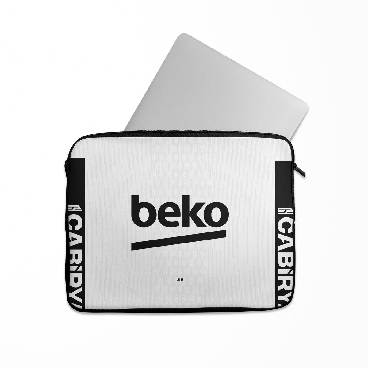 Laptop sleeve with the Besiktas 2026-27 Home football shirt design by RIPA Football