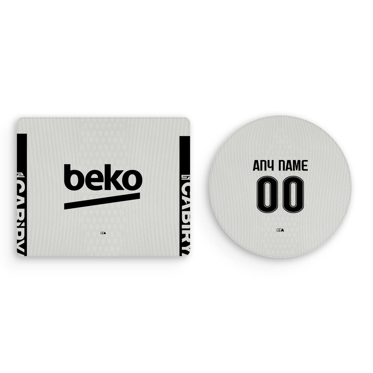 Mouse pad with the Besiktas 2026-27 Home football shirt design by RIPA Football