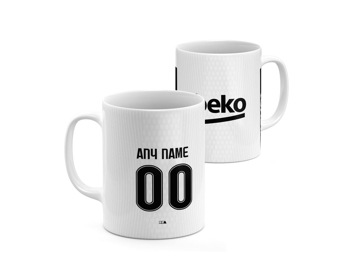 Mug with the Besiktas 2026-27 Home football shirt design by RIPA Football