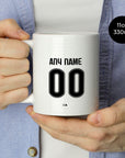 Mug with the Besiktas 2026-27 Home football shirt design by RIPA Football