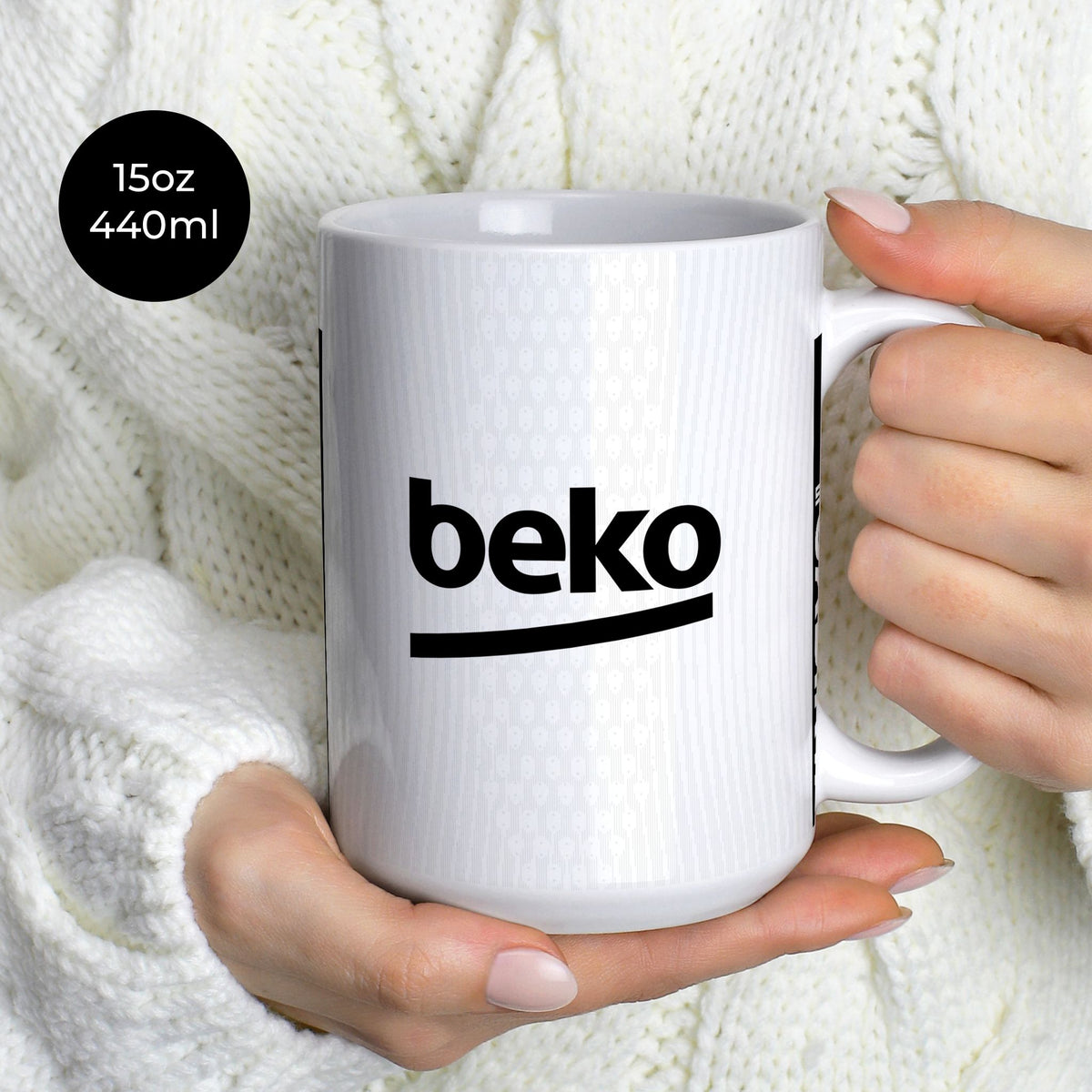Mug with the Besiktas 2026-27 Home football shirt design by RIPA Football