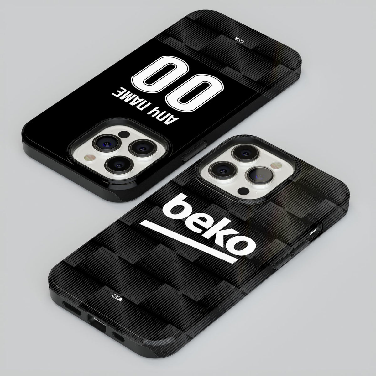 Phone case with the Besiktas 2026-27 Third football shirt design by RIPA Football