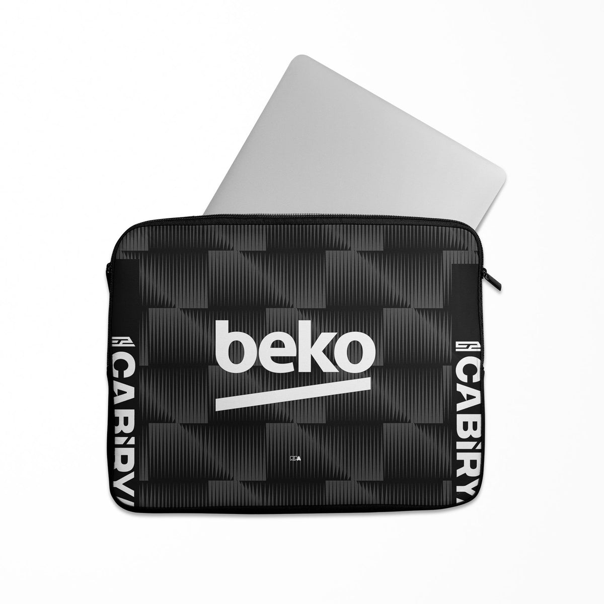 Laptop sleeve with the Besiktas 2026-27 Third football shirt design by RIPA Football