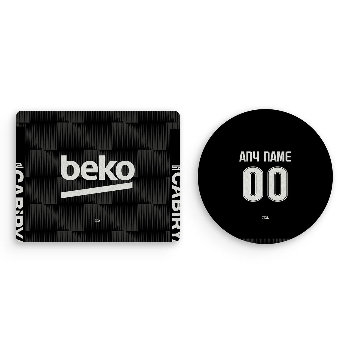Mouse pad with the Besiktas 2026-27 Third football shirt design by RIPA Football