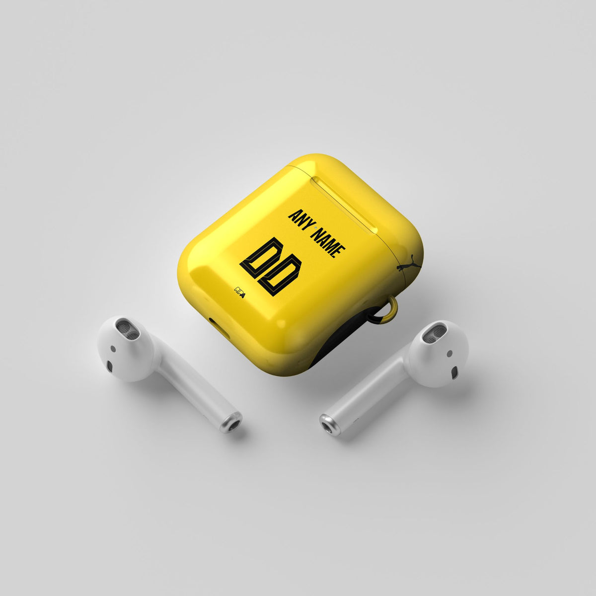 AirPods case with the Borussia Dortmund 2026-27 Home football shirt design by RIPA Football