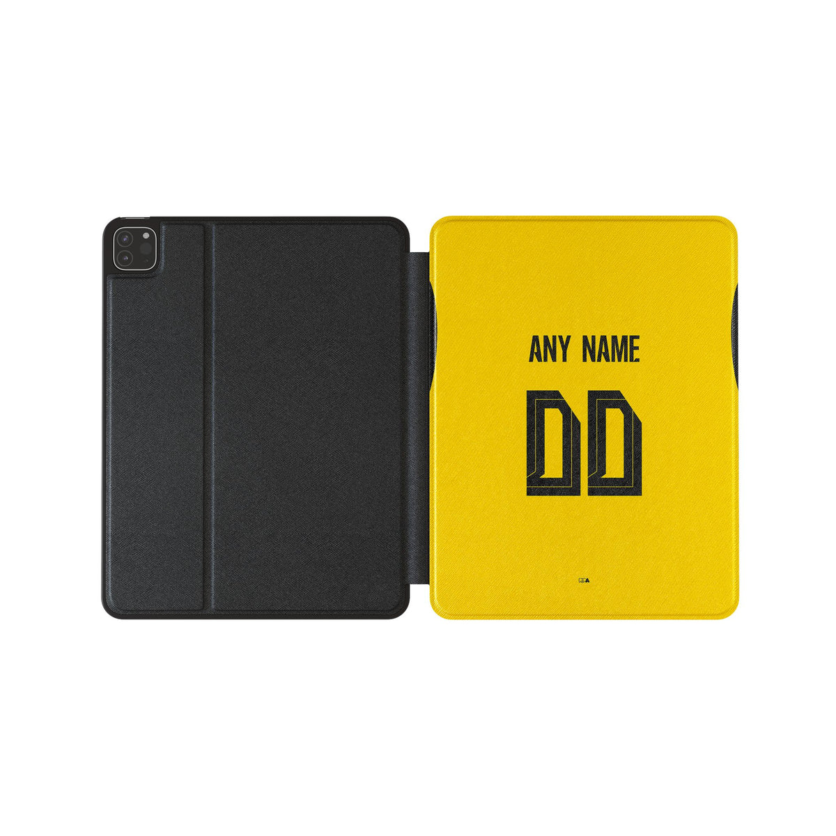iPad case with the Borussia Dortmund 2026-27 Home football shirt design by RIPA Football