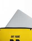 Laptop sleeve with the Borussia Dortmund 2026-27 Home football shirt design by RIPA Football