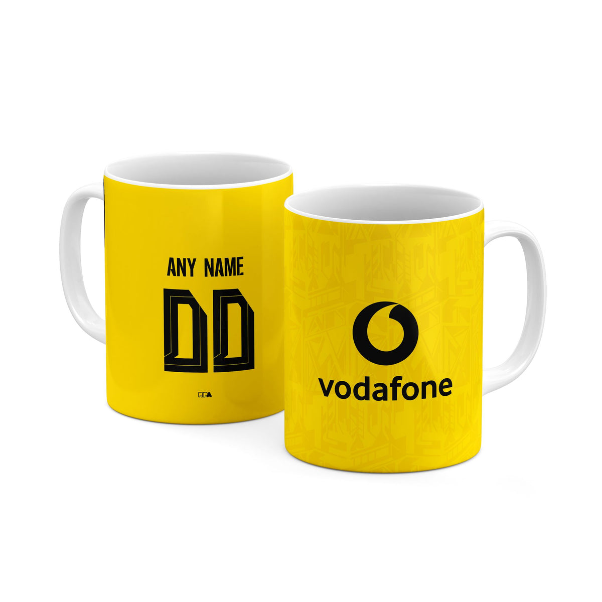 Mug with the Borussia Dortmund 2026-27 Home football shirt design by RIPA Football