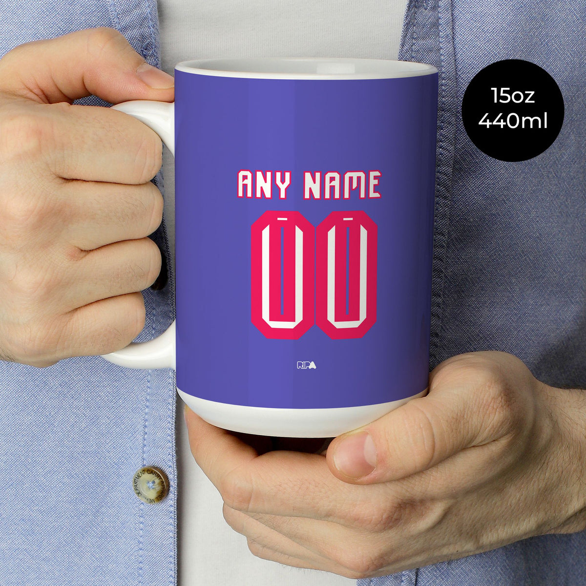 Mug with the Bournemouth 2026-27 Goalkeeper football shirt design by RIPA Football