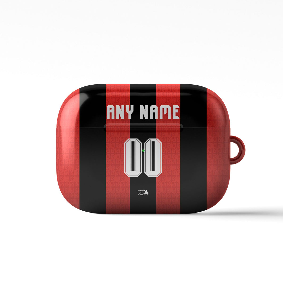 AirPods case with the Bournemouth 2026-27 Home football shirt design by RIPA Football