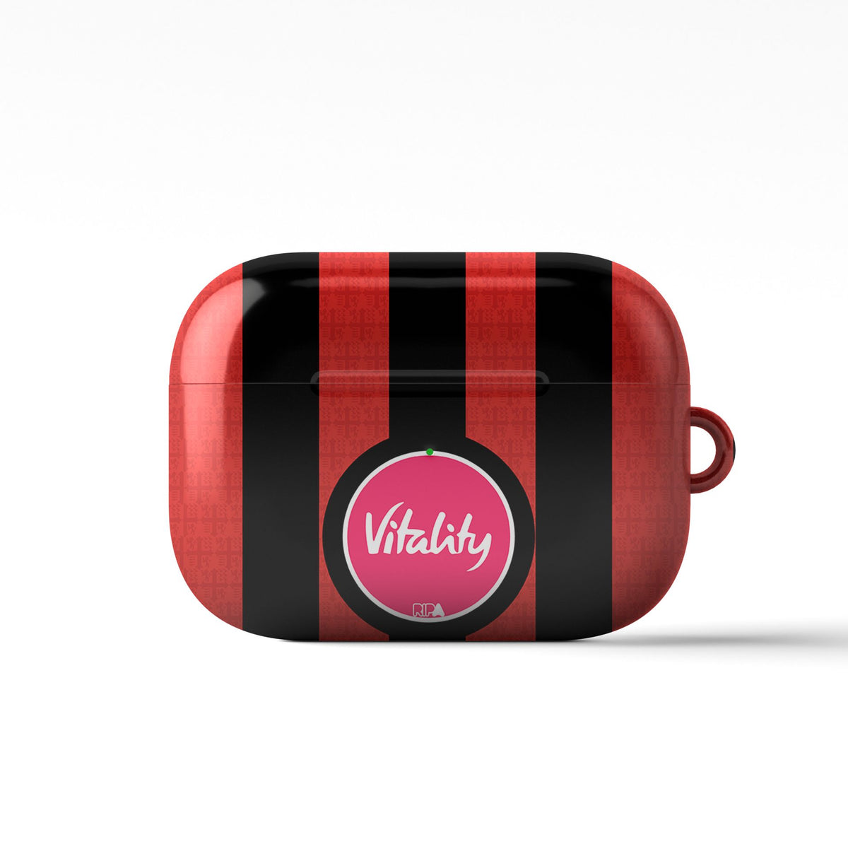 AirPods case with the Bournemouth 2026-27 Home football shirt design by RIPA Football